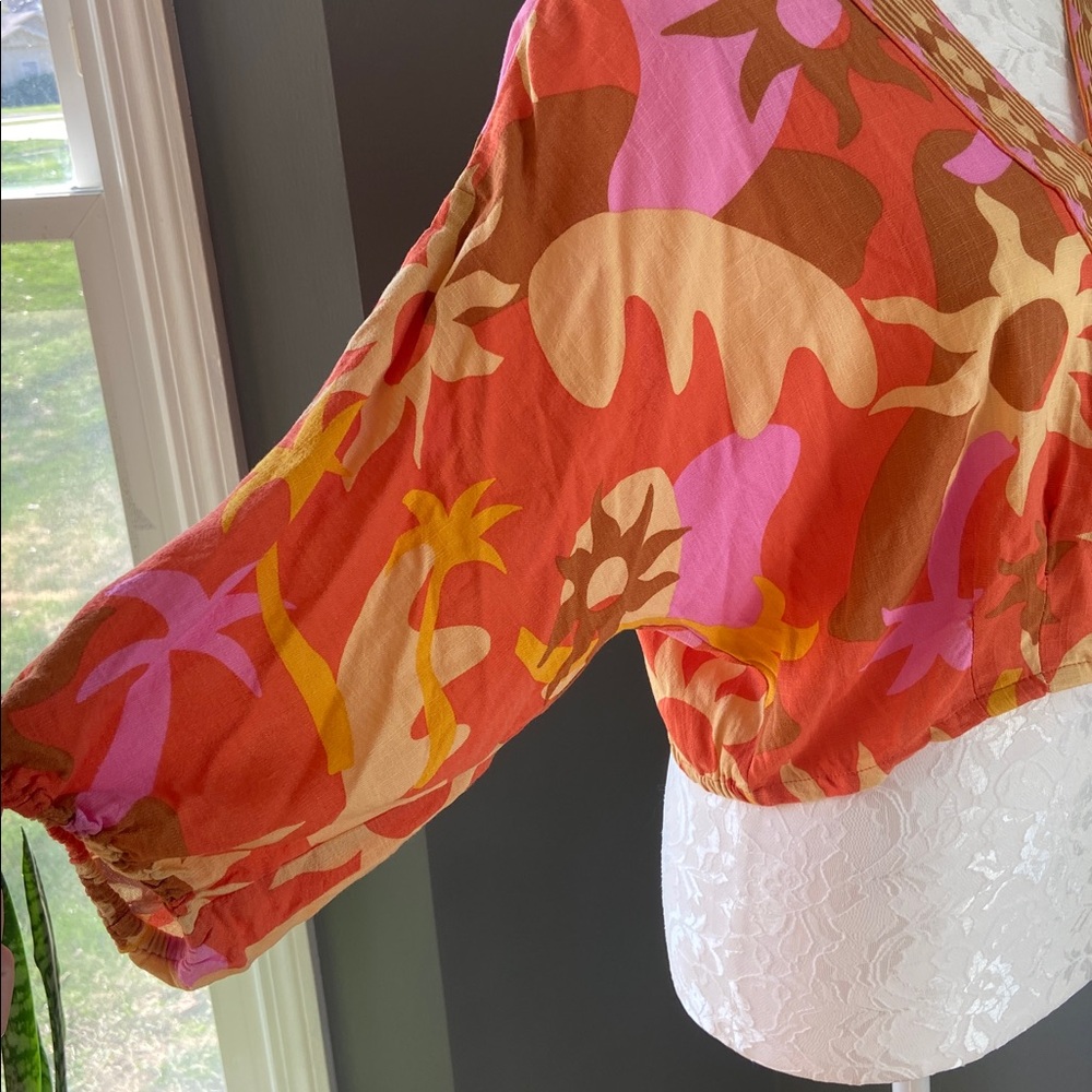 Rose+Olive colorful crop top - Picture 7 of 8